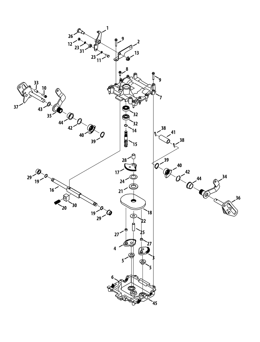 Steering Assembly Diagram and Parts List for Z-FORCES48 (17AI5BHB-17AI5BHB010)(2013) Cub Cadet Lawn Tractor